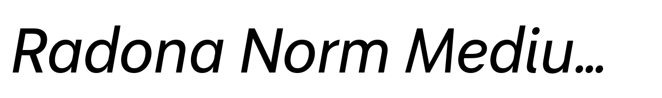 Radona Norm Medium Italic